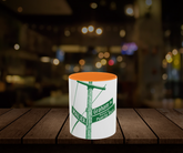 Graham Ave Puerto Rico Mug Brooklyn Coffee Mug, 11oz Ceramic, Multiple Interior Colors