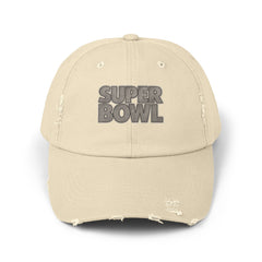 Super Bowl Cap | Distressed Baseball Hat, Sports Logo Embroidered