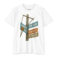 Puerto Rico Street Sign Tee San Juan Cabo Rojo El Yunque Unisex Graphic T Shirt