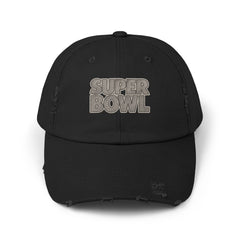 Super Bowl Cap | Distressed Baseball Hat, Sports Logo Embroidered