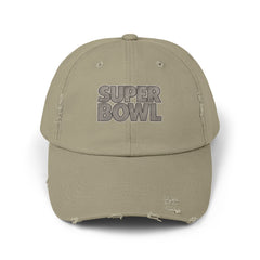 Super Bowl Cap | Distressed Baseball Hat, Sports Logo Embroidered