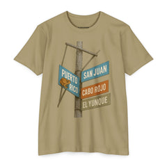 Puerto Rico Street Sign Tee San Juan Cabo Rojo El Yunque Unisex Graphic T Shirt