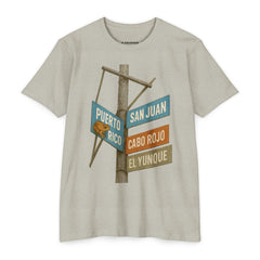 Puerto Rico Street Sign Tee San Juan Cabo Rojo El Yunque Unisex Graphic T Shirt