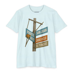Puerto Rico Street Sign Tee San Juan Cabo Rojo El Yunque Unisex Graphic T Shirt