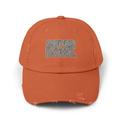 Super Bowl Cap | Distressed Baseball Hat, Sports Logo Embroidered