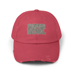 Super Bowl Cap | Distressed Baseball Hat, Sports Logo Embroidered