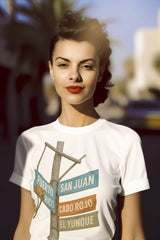 Puerto Rico Street Sign Tee San Juan Cabo Rojo El Yunque Unisex Graphic T Shirt