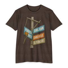 Puerto Rico Street Sign Tee San Juan Cabo Rojo El Yunque Unisex Graphic T Shirt
