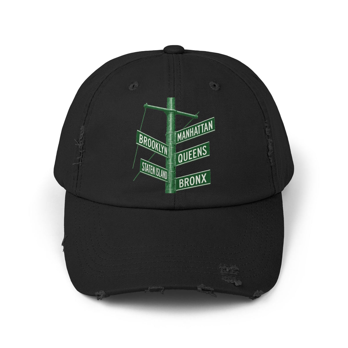 All Boroughs Distressed Cap  NYC Streetwear Essential