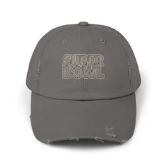 Super Bowl Cap | Distressed Baseball Hat, Sports Logo Embroidered